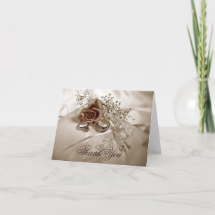 Tarjetas de agradecimiento para anillos de boda