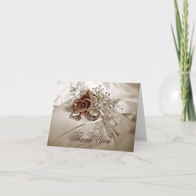 Tarjetas de agradecimiento para anillos de boda (Anverso)