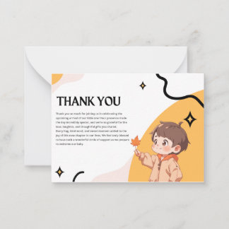 Tarjetas de agradecimiento para baby shower