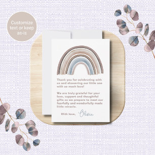 Tarjetas de agradecimiento para baby shower Boho R