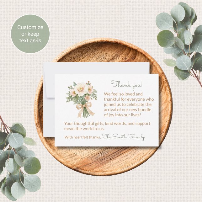 Tarjetas de agradecimiento para baby shower con fl (Subido por el creador)