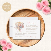 Tarjetas de agradecimiento para baby shower con fl
