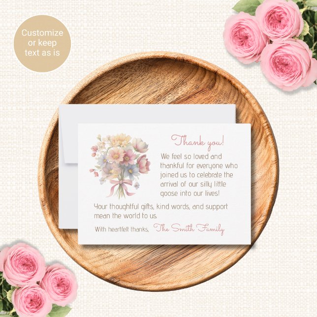 Tarjetas de agradecimiento para baby shower con fl (Subido por el creador)