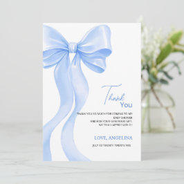 Tarjetas de agradecimiento para baby shower con la
