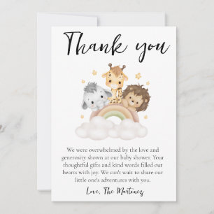 tarjetas de agradecimiento para baby shower con me