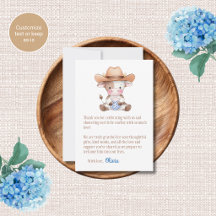 Tarjetas de agradecimiento para baby shower con te
