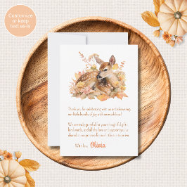 Tarjetas de agradecimiento para baby shower de cie
