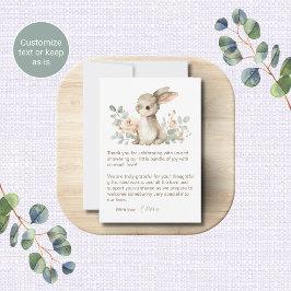 Tarjetas de agradecimiento para baby shower de con