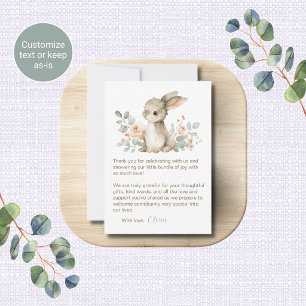Tarjetas de agradecimiento para baby shower de con