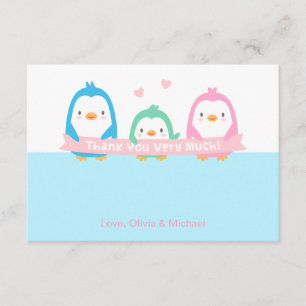 Tarjetas de agradecimiento para baby shower de fam
