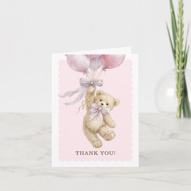 Tarjetas de agradecimiento para baby shower de glo (Anverso)