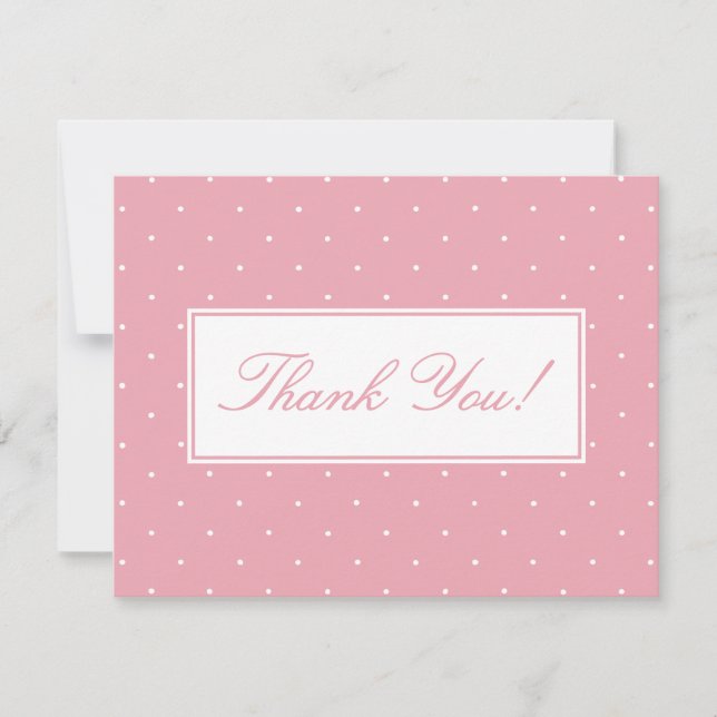Tarjetas de agradecimiento para baby shower de niñ (Anverso)