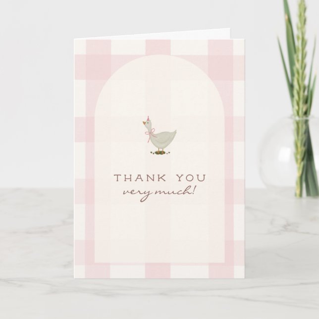 Tarjetas de agradecimiento para baby shower de Niñ (Anverso)