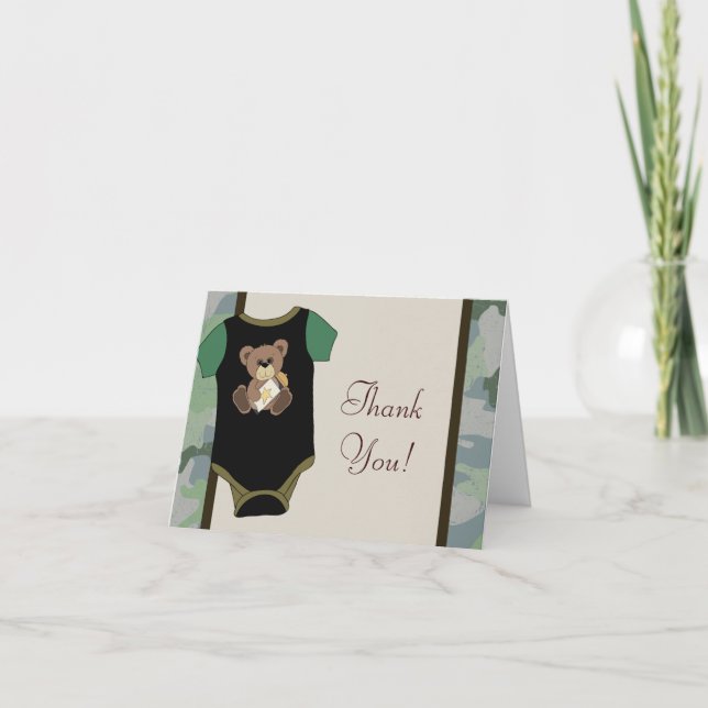 Tarjetas de agradecimiento para baby shower de niñ (Anverso)