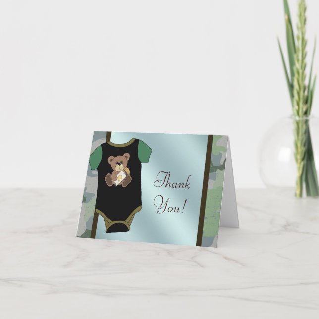 Tarjetas de agradecimiento para baby shower de niñ (Anverso)