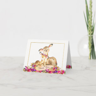 Tarjetas de agradecimiento para baby shower de niñ