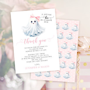 Tarjetas de agradecimiento para Baby Shower de niñ
