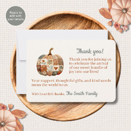 Tarjetas de agradecimiento para baby shower de oto