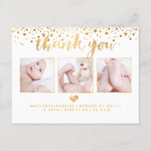 Tarjetas de agradecimiento para baby shower de Pix