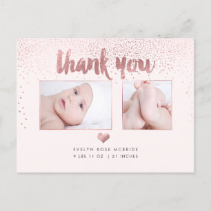 Tarjetas de agradecimiento para baby shower de Pix