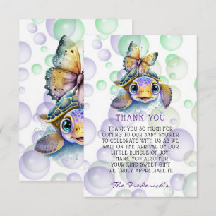 Tarjetas de agradecimiento para baby shower de tor
