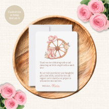 Tarjetas de agradecimiento para baby shower de vaq