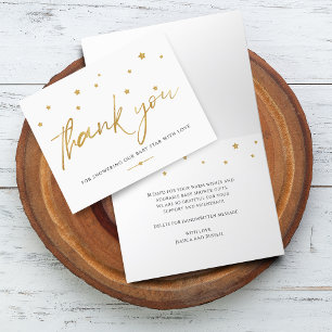Tarjetas de agradecimiento para baby shower doblad