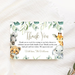 Tarjetas de agradecimiento para baby shower Little