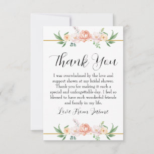 tarjetas de agradecimiento para baby shower nupcia