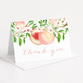 Tarjetas de agradecimiento para baby shower, Peach