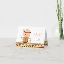 Tarjetas de agradecimiento para baby shower tribal