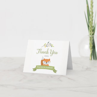 Tarjetas de agradecimiento para Baby Shower Woodla