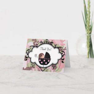 Tarjetas de agradecimiento para bebé con camuflaje