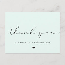 Tarjetas de agradecimiento para bebé elegantes, ag