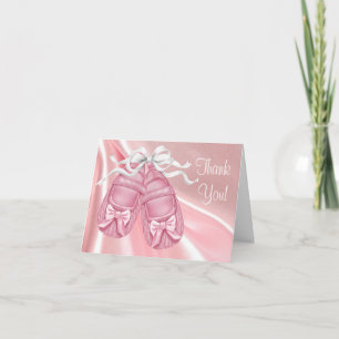 Tarjetas de agradecimiento para bebé niña con boti
