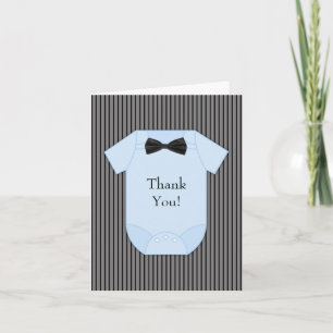 Tarjetas de agradecimiento para bebé niño de raya 