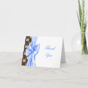 Tarjetas de agradecimiento para bebé niño Trenes M