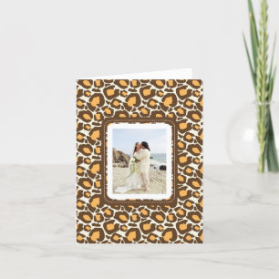Tarjetas de agradecimiento para boda con estampado