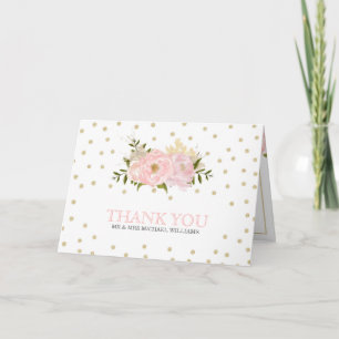 Tarjetas de agradecimiento para boda con peonía br