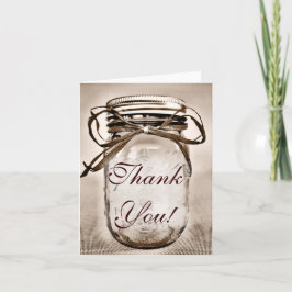 Tarjetas de agradecimiento para boda Country Mason