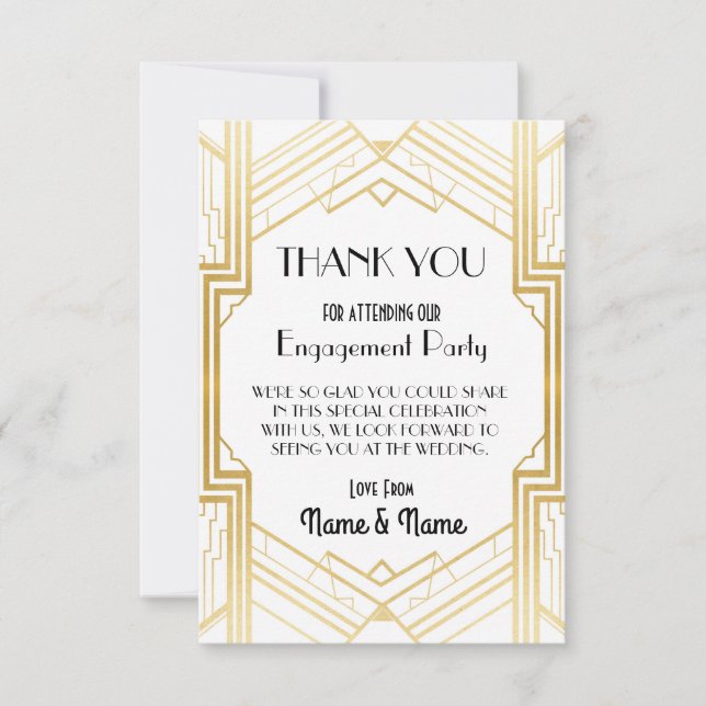 Tarjetas de agradecimiento para boda de compromiso (Anverso)