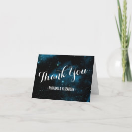 Tarjetas de agradecimiento para boda de Galaxia Az