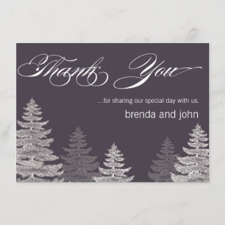 Tarjetas de agradecimiento para boda de invierno m