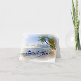 Tarjetas de agradecimiento para boda de palmeras y