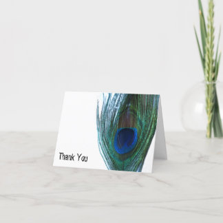 Tarjetas de agradecimiento para boda de pavo real