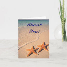 Tarjetas de agradecimiento para boda de playa y es