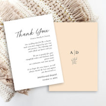 tarjetas de agradecimiento para boda elegantes y e