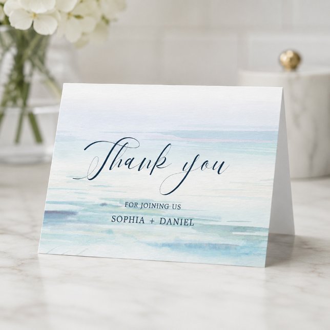 Tarjetas de agradecimiento para boda en la playa (Subido por el creador)