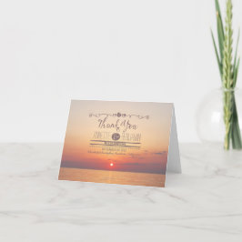 Tarjetas de agradecimiento para boda en la playa