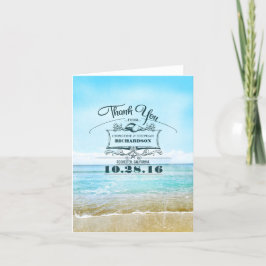 Tarjetas de agradecimiento para boda en la playa